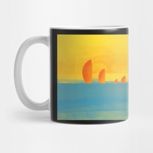 Sails on the Horizon, digital painting Mug